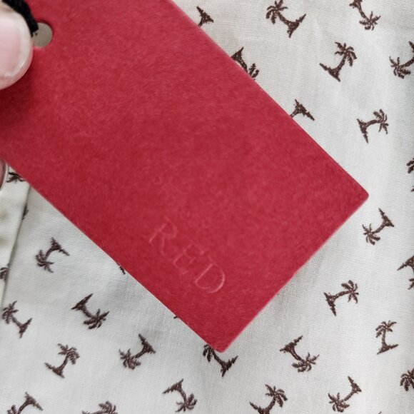 Project Red Mens Large Cream Long Sleeve Button Up *NWT* - Picture 2 of 11